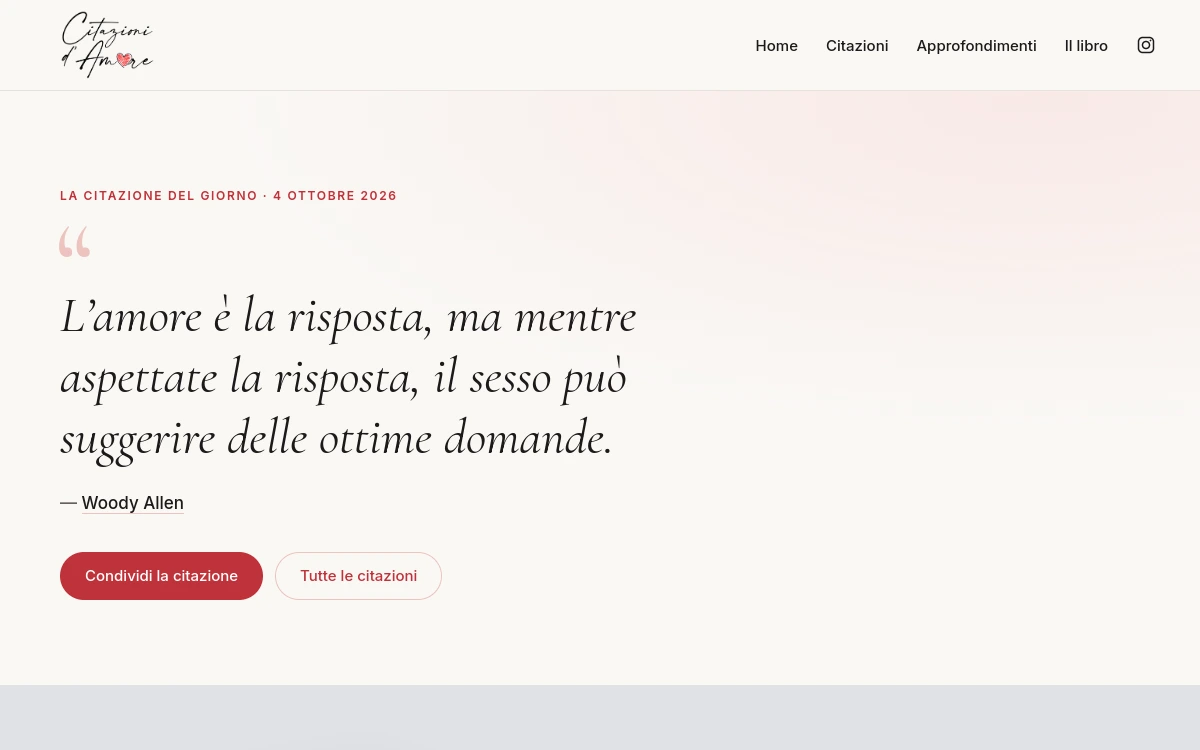 Home page di Citazioni d’Amore